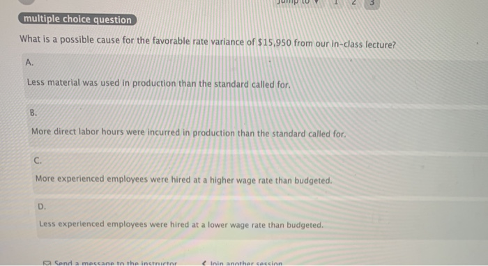  HP 1 multiple choice question What is a possible cause for