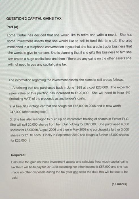  This is the full question, no additional information was given QUESTION