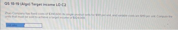 Margin Income Statement For Year Ended December 31 Sales (9,600 units at