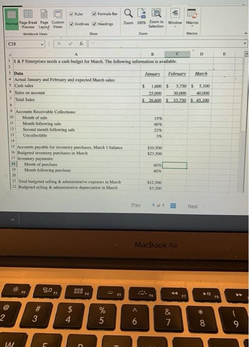Preparing a Cash Budget with Supporting Schedules using Excel's Multi-Tab Cell Referencing