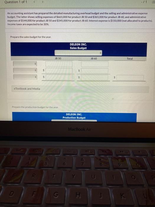 December 31, 2020. Accounting assistants furnish the data shown below. Product JB