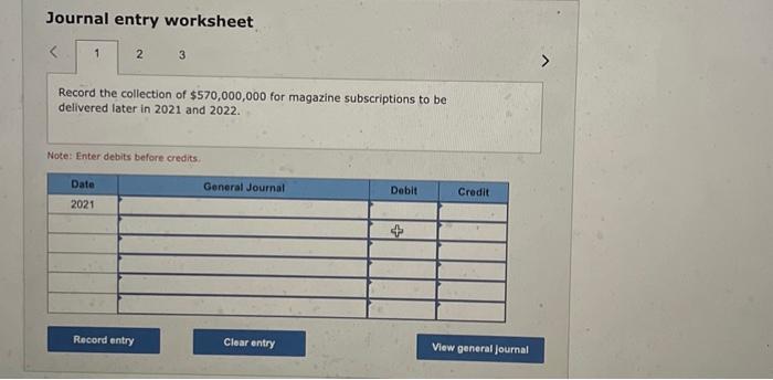 of Deferred Revenue [LO 10-2] [The following information applies to the questions