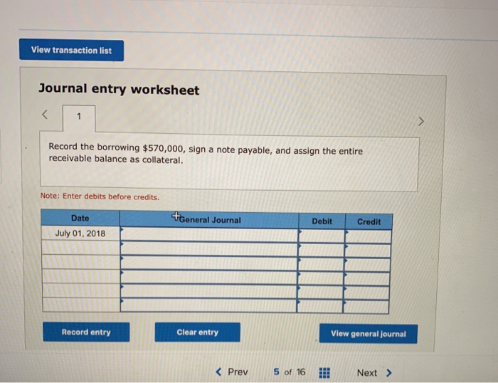 Submi Check my work Problem 7-7 Factoring versus assigning of accounts receivable
