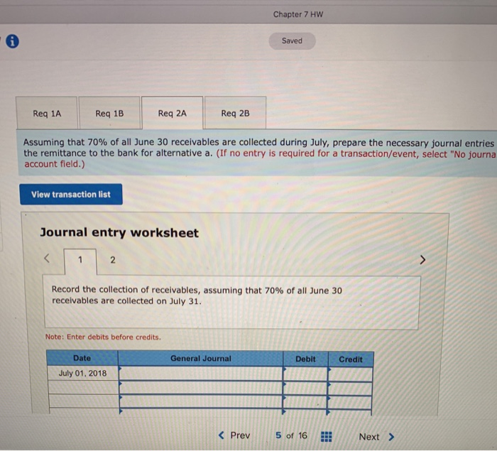 At the end of June 2018, the company had accounts receivable of