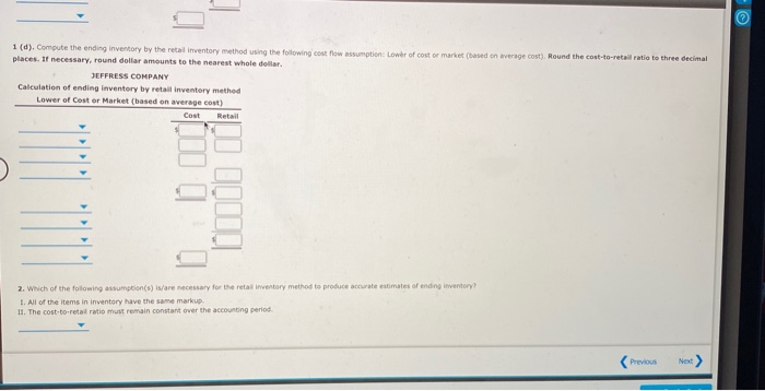600 1,144 94,056 Required: 1(a). Compute the ending inventory by the retail