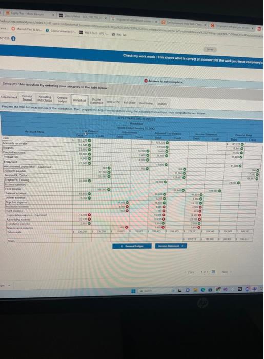 Income Statement taby Prepare an income statement for the month. 8. Stmi