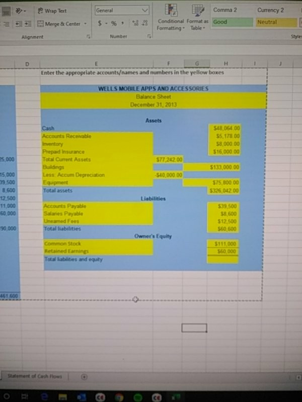 2 Given Information: 3 WELLS MOBILE APPS AND ACCESSORIES 4 ! Adjusted