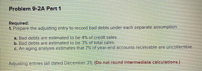 P3 [The following information applies to the questions displayed below.) At December