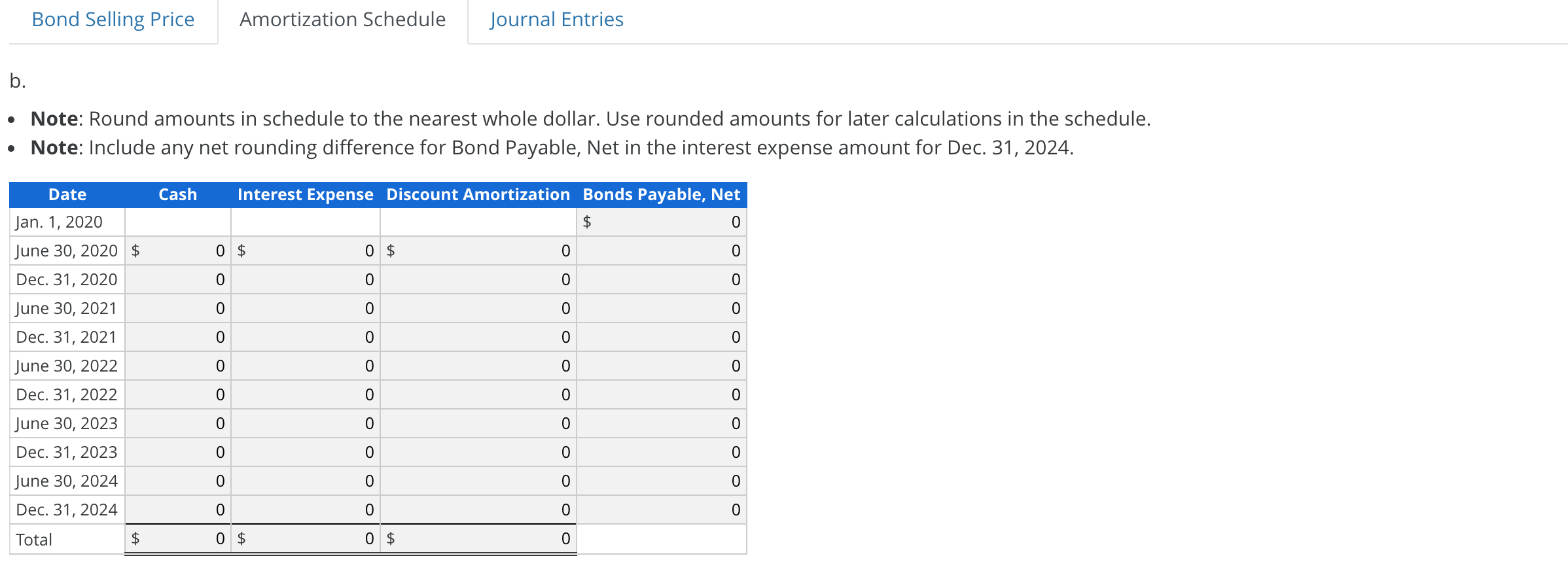 Inc. issued 180, 6%, $1,000 bonds on January 1, 2020. The bonds