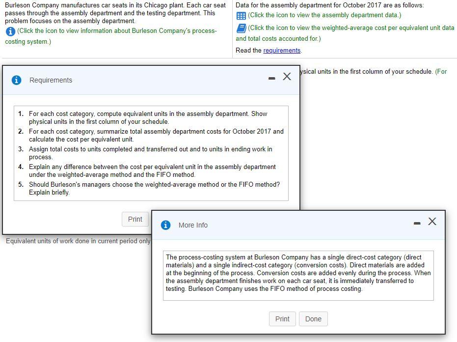 Work in process, October 10 5,100 $1,489,200 $684,675 Started during October 2017