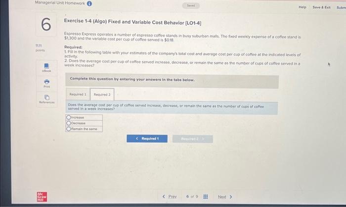 operates a number of espresso coflee stands in busy suburban malis. The