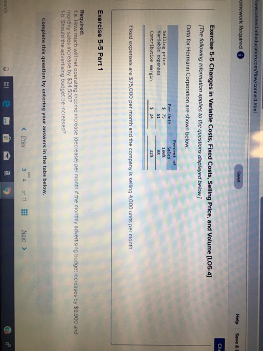  ml Help Save & E Che Exercise 5-5 Changes in Variable