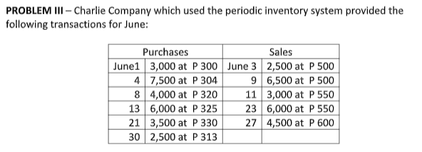 Solve using: Last in, First Out (LIFO) Required: 1. Total Cost of