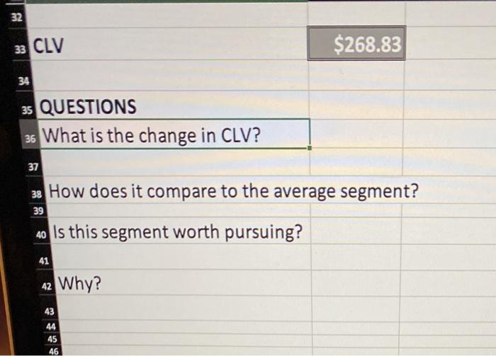 Then answer the questions below. 3 INPUTS: CUSTOMER LIFETIME VALUE OF NEW