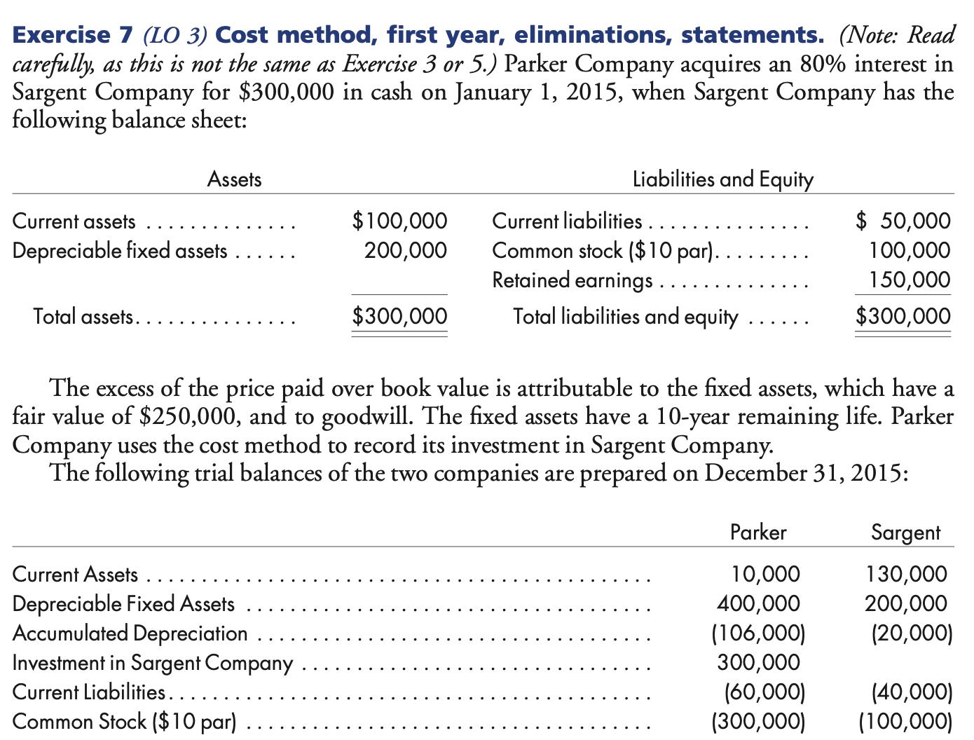 Value analysis determination and distribution schedule? E1 and E2? Trial balance and
