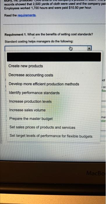 worked 1,700 hours and were paid $10.50 per hour. Read the tequitements