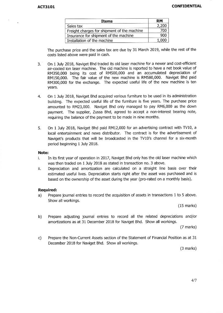 2 (25 Marks) Naviget Bhd is currently in its second year of