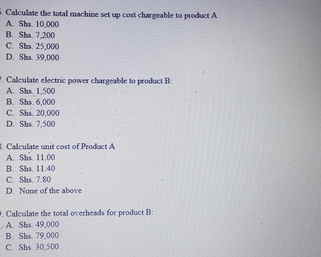 following information is extracted from the books of Soko Ltd Cost Pools