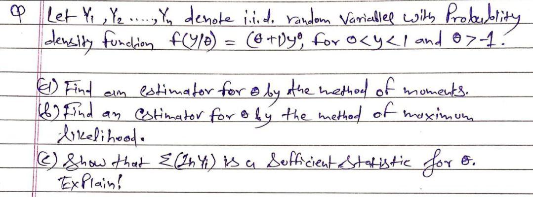  P Let Y, Ye ..... Yn denote inde random Variabled with