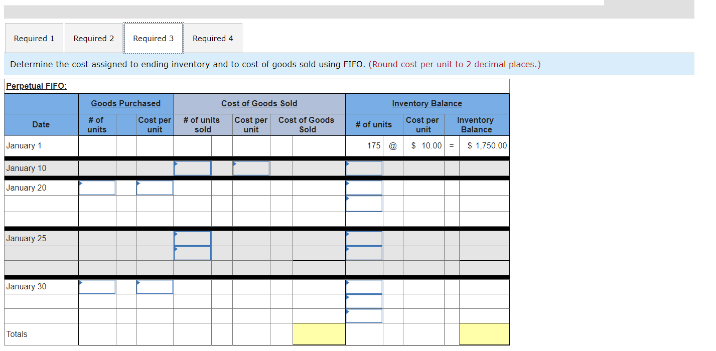sold using specific identification. (Round cost per unit to 2 decimal places.)