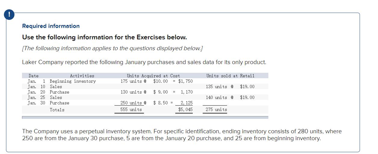 Units Unit Cost Units Sold Unit Cost COGS Jan. 1 175 $