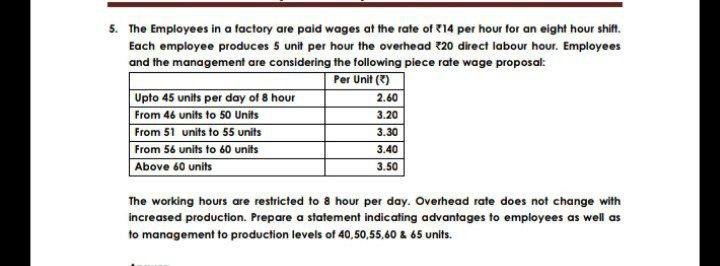 I need the answer as soon as possible 5. The Employees in