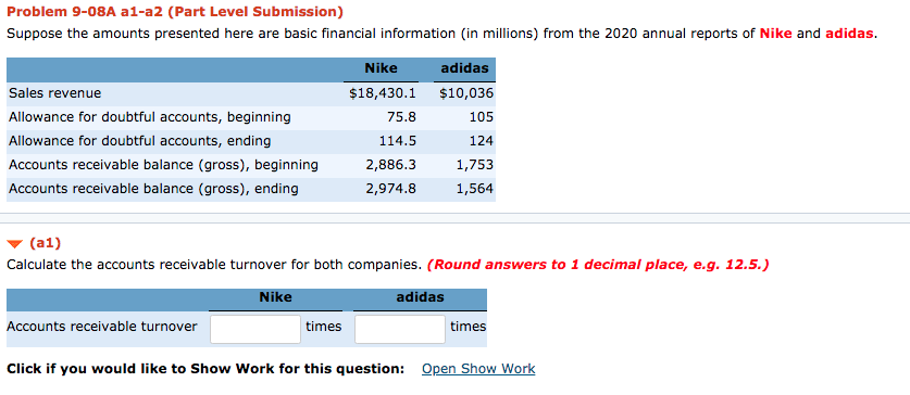  Problem 9-08A a1-a2 (Part Level Submission) Suppose the amounts presented here