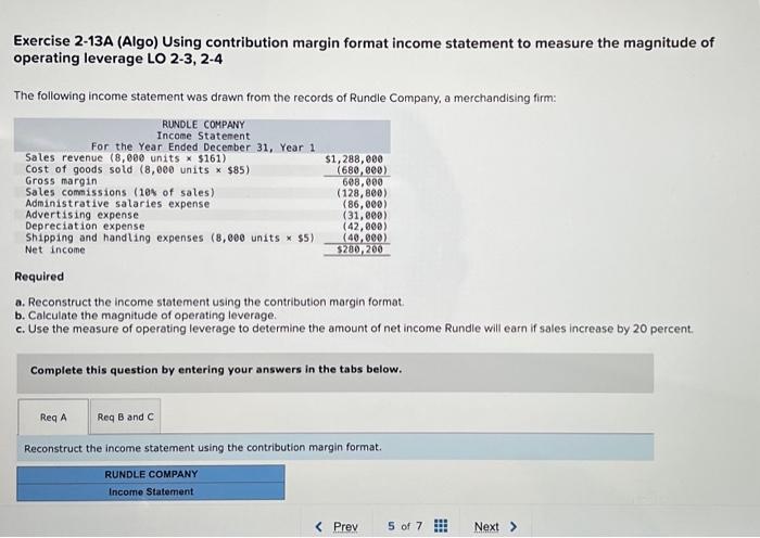 activity shown in the first row of the table. Note: Round "Cost