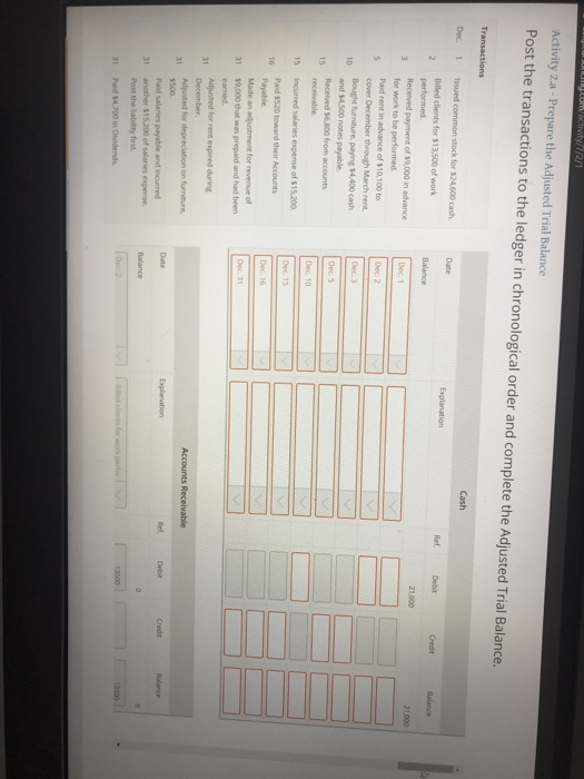  g.com activity/1/2/1 Activity 2.a - Prepare the Adjusted Trial Balance Post
