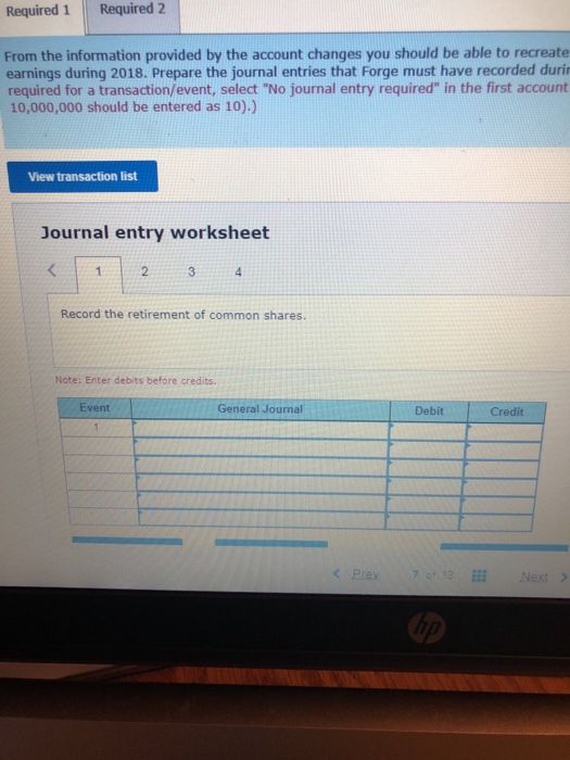 earnings of Forge Corporation during 2018. At January 1 2018, the corporation