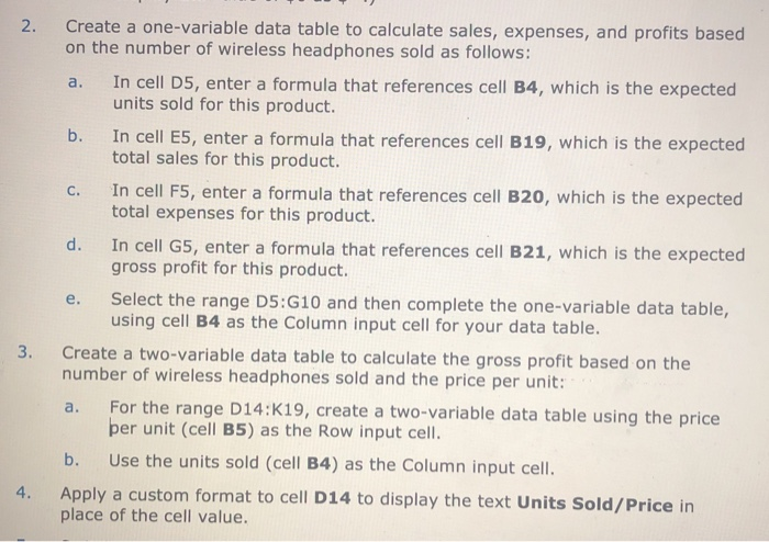  Question 2,3 and 4! Create a one-variable data table to calculate