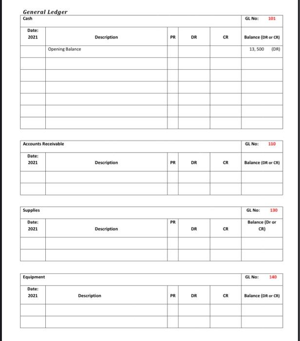 that follows, and orenare a trial balance for BB Investiaation. Tape 6
