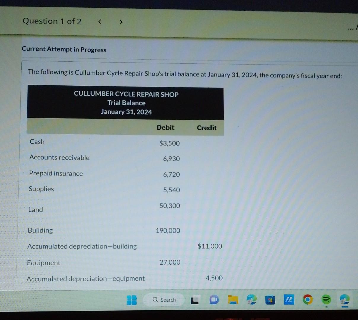 please send full answer Current Attempt in Progress The following is