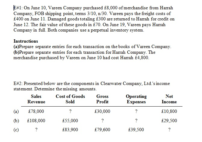 And explain the steps if possible E#1: On June 10, Vareen Company