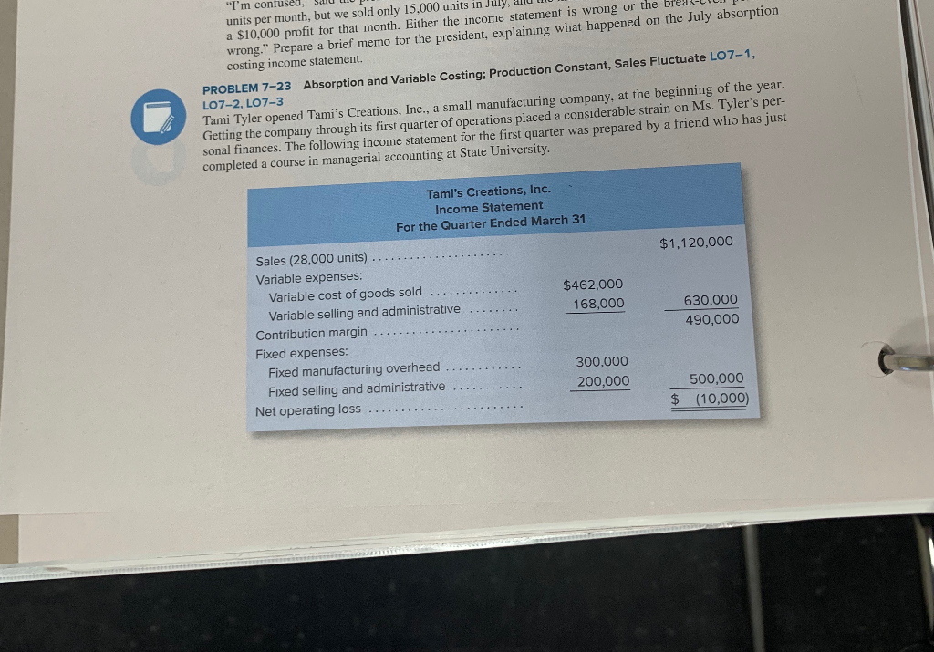 please answer problem 7-3 Ive attached two photos that show the whole
