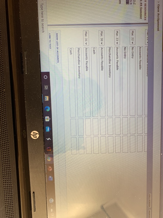 decided to use a perpetual inventory system. The following purchase transactions Occurred