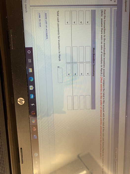 in March: Mar. 1 Ivanhoe Stores purchases $9,300 of merchandise for resale