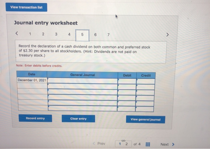 of common stock have been issued. The following transactions affect stockholders' equity
