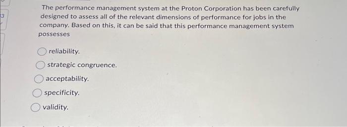 performance for jobs in the company. Based on this, it can be