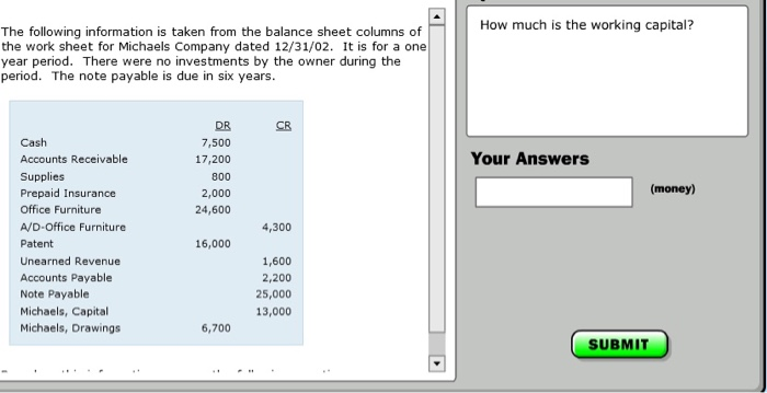 six years. CR DR 7,500 17,200 800 2,000 24,600 Your Answers (money)