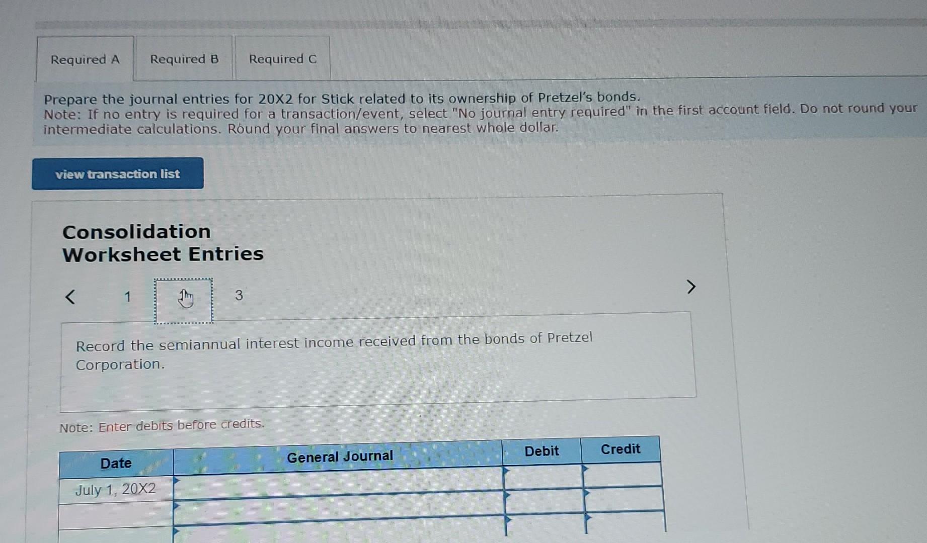 payable. Note: Enter debits before credits. Prepare the journal entries for 202