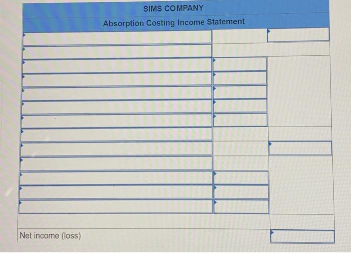 2019. Its cost and sales information for this year follows $ $
