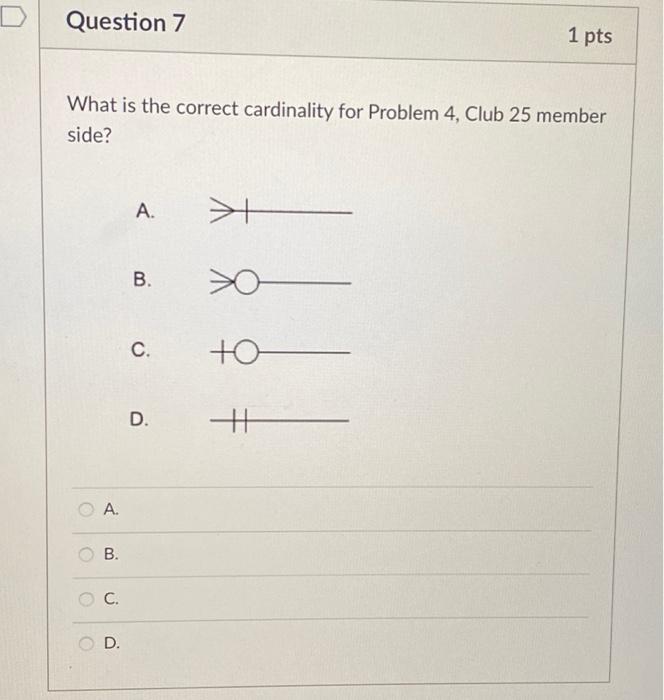need help please! What is the correct cardinality for Problem 4, Club