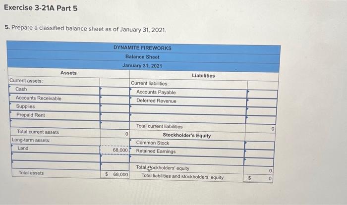 January 1,2021 , the general ledger of Dynamite Fireworks includes the following