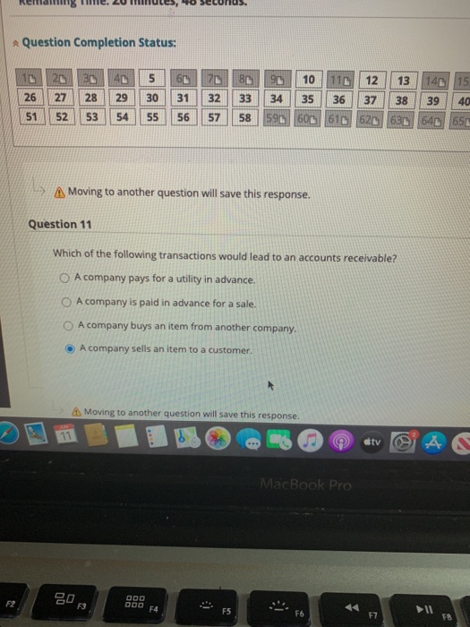  Question Completion Status: 20 5 16 26 60 31 80 33