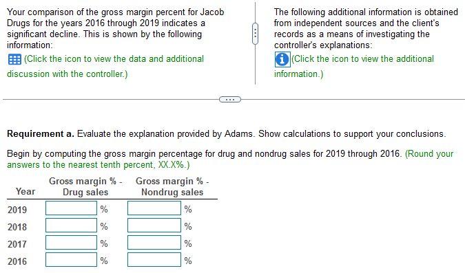 Please help.Thanks a lot. Requirement a. Evaluate the explanation provided by Adams.