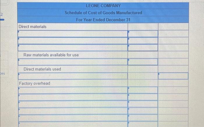 information is taken from the December 31 adjusfed trial balance and other