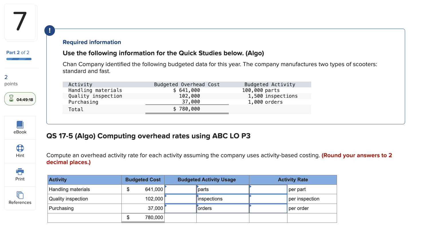  IMPORTANT: PLEASE LEAVER ANSWERS IN BOXES DIRECTLY RESEMBLING THE BOXES IN