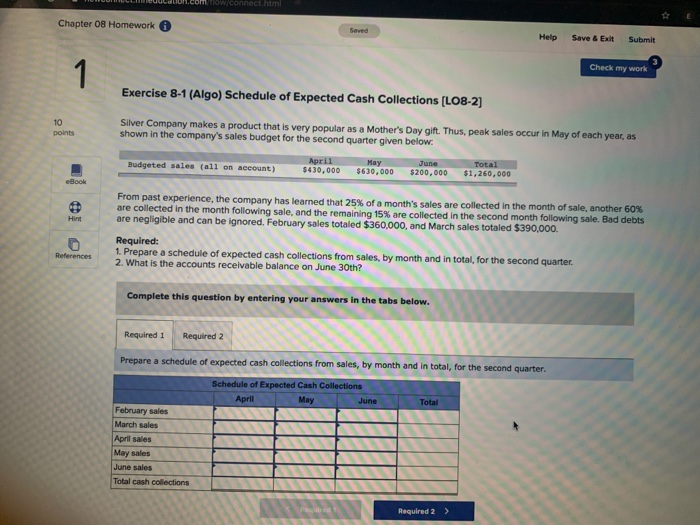  Lowconnect Chapter 08 Homework Seved Help Save & Exit Submit Check