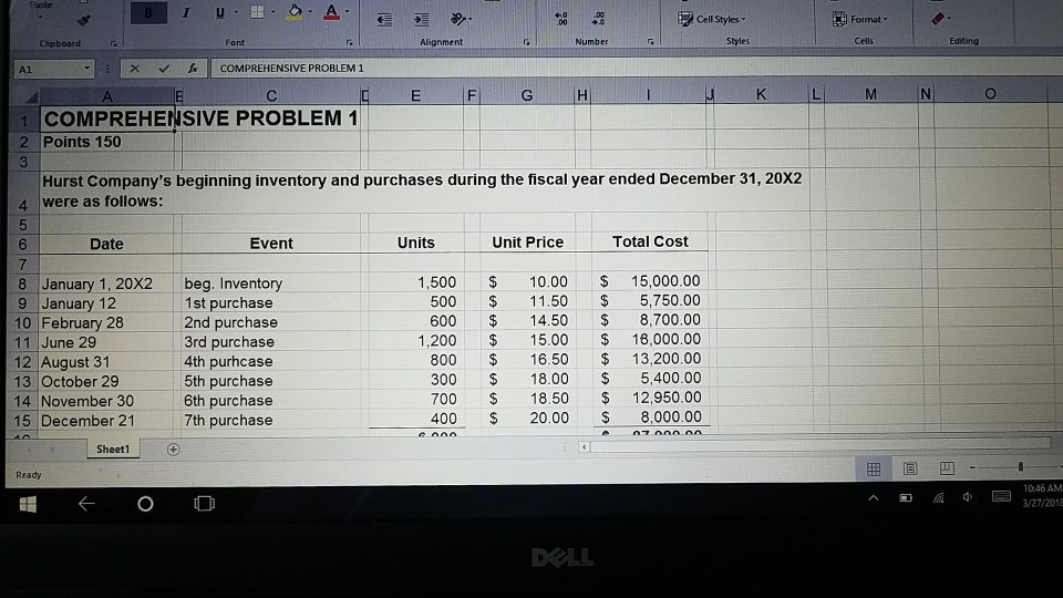  Cell Styles Number Al fe COMPREENSIVEPROBLEM? MIN 1 COMPREHENSIVE PROBLEM1 2